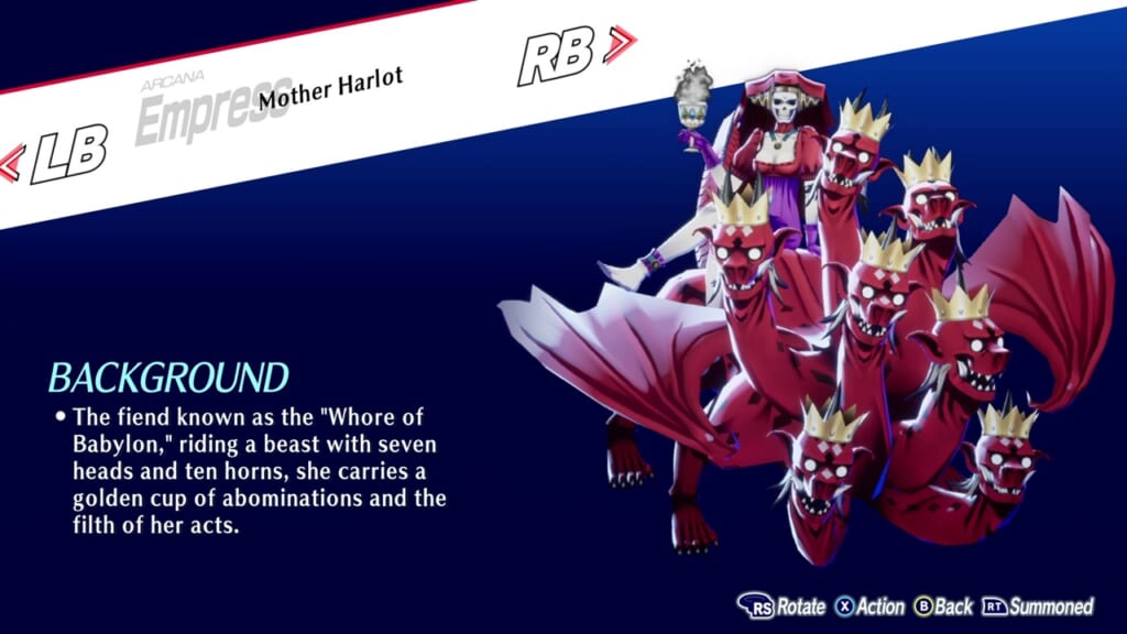 Persona 3 Reload: Episode Aigis (Persona 3 Remake, P3R) - Mother Harlot (Empress) Persona Guide