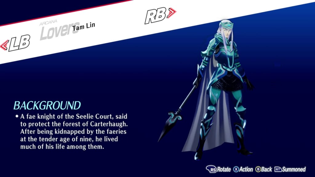 Persona 3 Reload: Episode Aigis (Persona 3 Remake, P3R) - Tam Lin (Lovers) Persona Guide