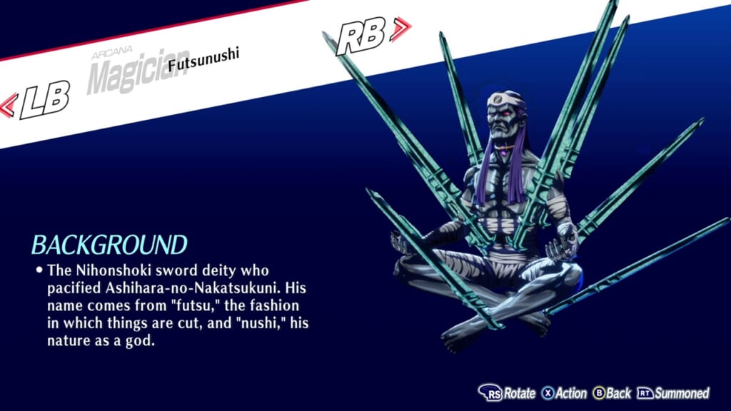 Persona 3 Reload: Episode Aigis (Persona 3 Remake, P3R) - Futsunushi (Magician) Persona Guide