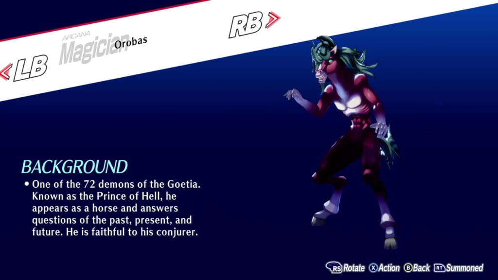 Persona 3 Reload: Episode Aigis (Persona 3 Remake, P3R) - Orobas (Magician) Persona Guide