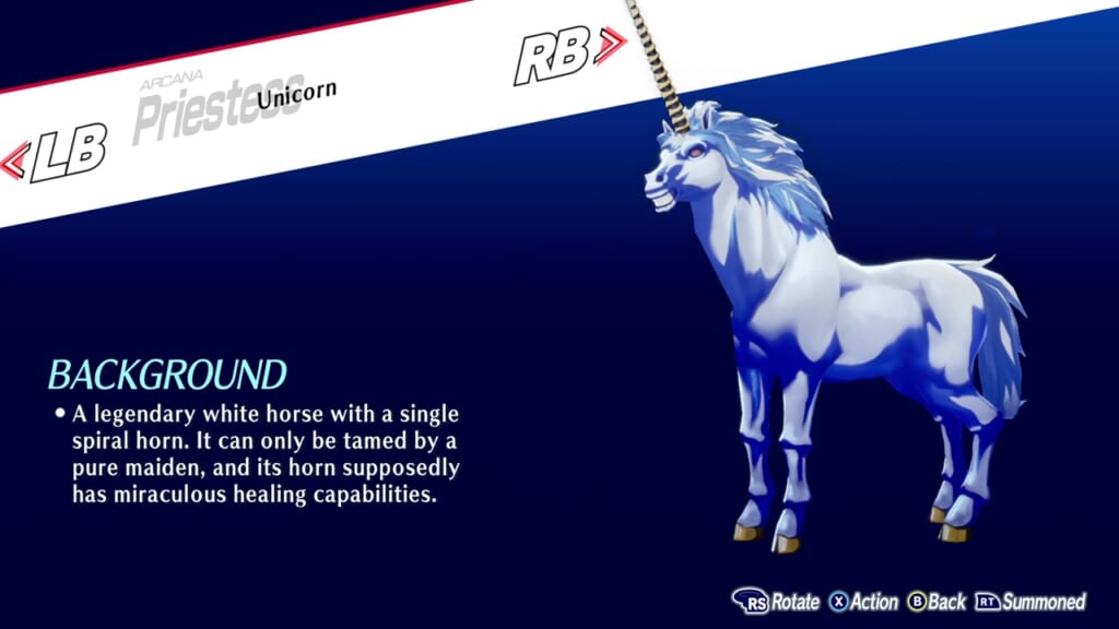 Persona 3 Reload: Episode Aigis (Persona 3 Remake, P3R) - Unicorn (Priestess) Persona Guide