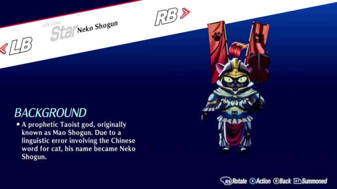 Persona 3 Reload: Episode Aigis - Neko Shogun Persona Guide: Stats and