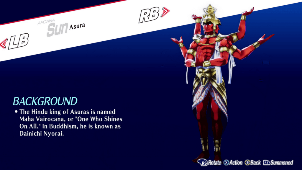 Persona 3 Reload: Episode Aigis (Persona 3 Remake, P3R) - Asura (Sun) Persona Icon