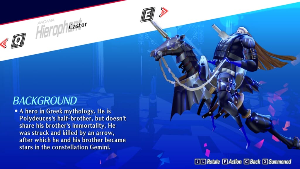 Persona 3 Reload: Episode Aigis (Persona 3 Remake, P3R) - Castor (Hierophant) Persona Guide